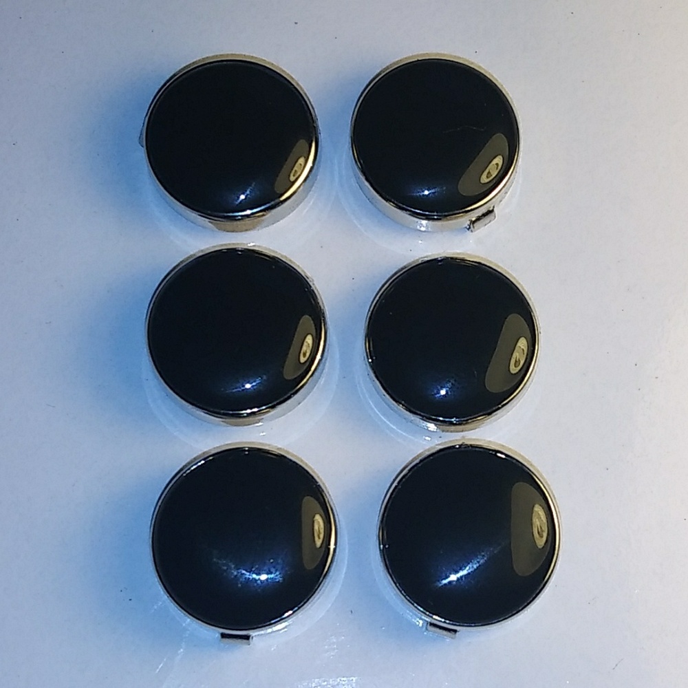 Simple Black Men's Button Covers